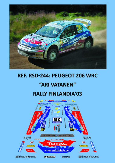 Peugeot 206 WRC - Ari Vatanen - Rally Finlandia 2003