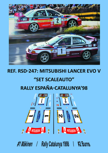 Mitsubishi Lancer Evo V - Set Scaleauto - Rally España-Catalunya 1998