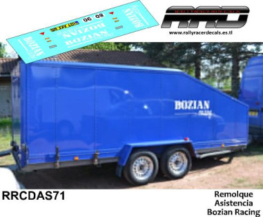 Remolque Asistencia Bozian Racing